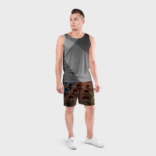 Мужские шорты спортивные Wood, цвет 3D печать - фото 4