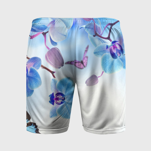 Мужские шорты спортивные Flowers, цвет 3D печать - фото 2