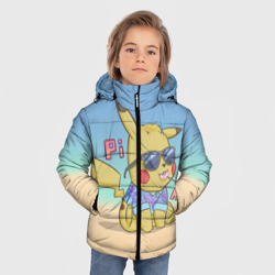 Зимняя куртка для мальчиков 3D Летний Пикачу - фото 2