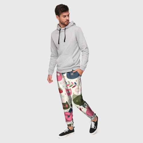 Мужские брюки 3D Котаны, цвет 3D печать - фото 3