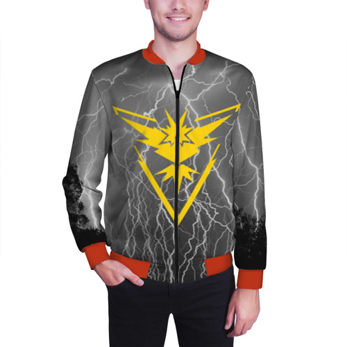 Мужской бомбер 3D Team Instinct Simple Gray, цвет красный - фото 3