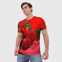 Мужская футболка 3D Розы - фото 2