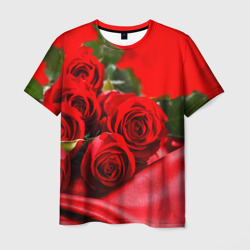 Мужская футболка 3D Розы
