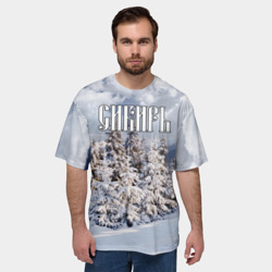Мужская футболка oversize 3D Сибирь - фото 2