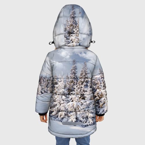Зимняя куртка для девочек 3D Сибирь, цвет черный - фото 4