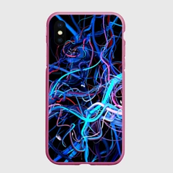 Чехол для iPhone XS Max матовый Провода