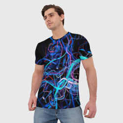 Мужская футболка 3D Провода - фото 2