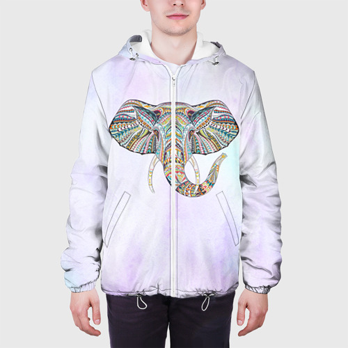 Мужская куртка 3D Слон, цвет 3D печать - фото 4