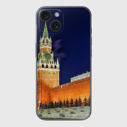 Чехол для iPhone 15 силиконовый с защитой камеры Кремль