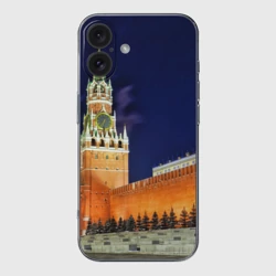 Чехол для iPhone 16 силиконовый с защитой камеры Кремль