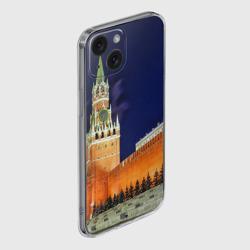 Чехол для iPhone 15 силиконовый с защитой камеры Кремль - фото 2