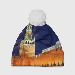 Шапка 3D c помпоном Кремль