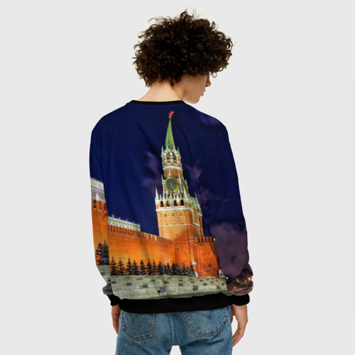 Мужской свитшот 3D Кремль, цвет черный - фото 4