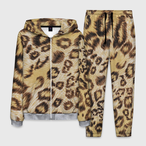 Мужской костюм 3D Леопардовая ткань, цвет меланж