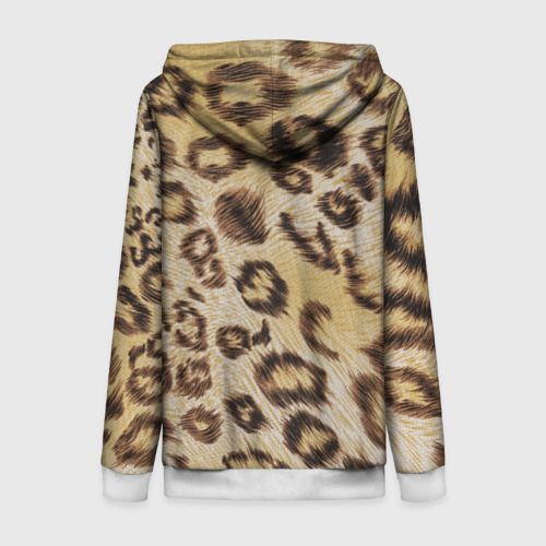 Женская толстовка 3D на молнии Леопардовая ткань - фото 2