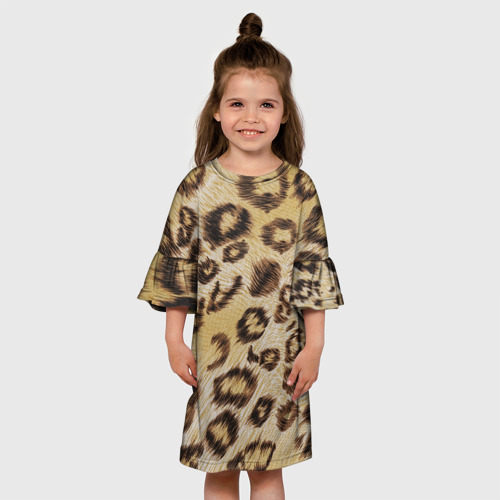 Детское платье 3D Леопардовая ткань, цвет 3D печать - фото 4