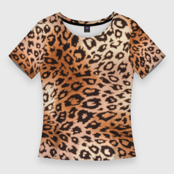 Женская футболка 3D Slim Леопардовая шкура