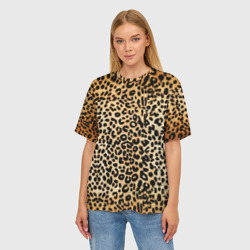 Женская футболка oversize 3D Гепард шкура - фото 2