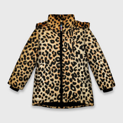 Зимняя куртка для девочек 3D Гепард шкура