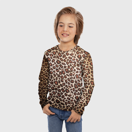 Детский лонгслив 3D Шкура гепарда, цвет 3D печать - фото 3