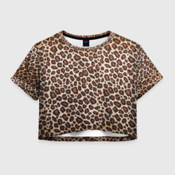 Женская футболка Crop-top 3D Шкура гепарда