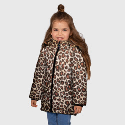 Зимняя куртка для девочек 3D Шкура гепарда - фото 2