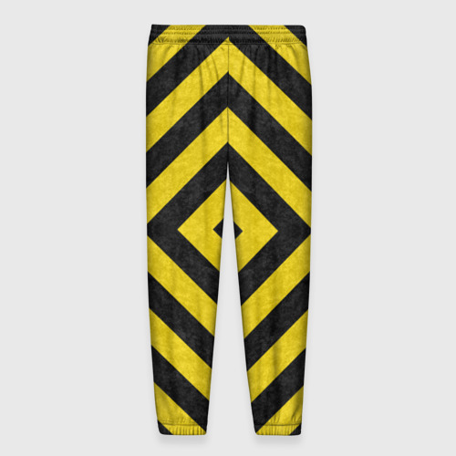 Мужские брюки 3D Чёрные и Жёлтые Квадраты, цвет 3D печать - фото 2