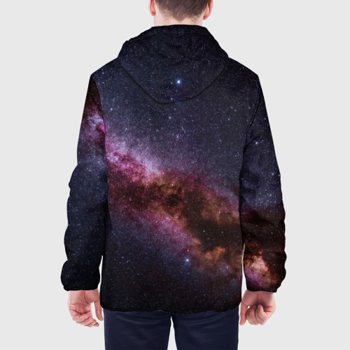 Мужская куртка 3D с принтом Млечный путь, вид сзади #2