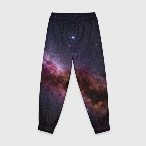 Детские брюки 3D с принтом Млечный путь, вид сзади #1