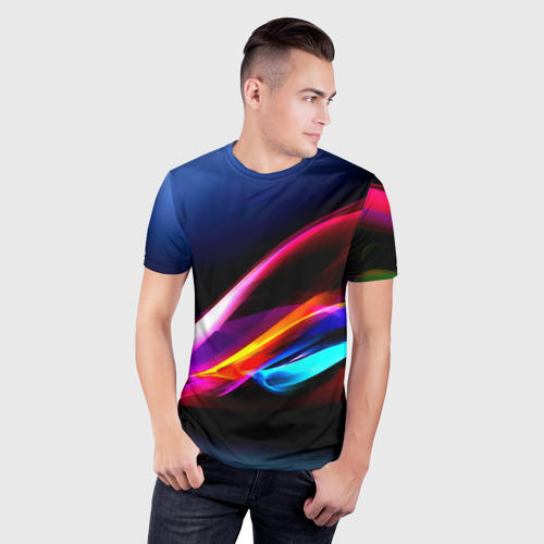 Мужская футболка 3D Slim Idealizing abstraction, цвет 3D печать - фото 3