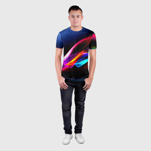 Мужская футболка 3D Slim Idealizing abstraction, цвет 3D печать - фото 4