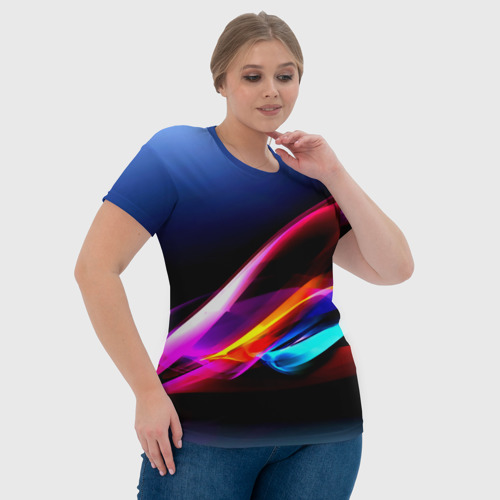 Женская футболка 3D Idealizing abstraction, цвет 3D печать - фото 6