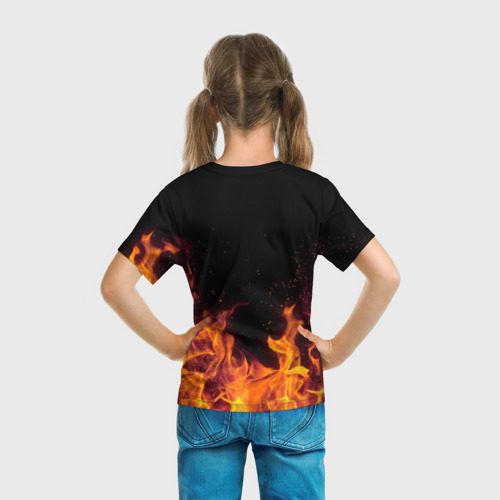 Детская футболка 3D с принтом Таня, вид сзади #2