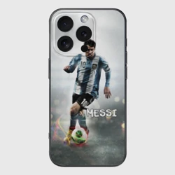 Чехол для iPhone 16 Pro силиконовый с защитой камеры Leo Messi