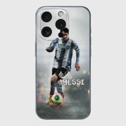 Чехол для iPhone 15 Pro силиконовый с защитой камеры Leo Messi
