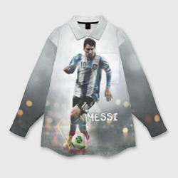 Женская рубашка oversize 3D Leo Messi