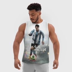 Мужская спортивная майка 3D Leo Messi - фото 2