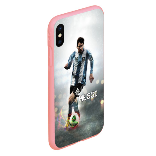 Чехол для iPhone XS Max матовый Leo Messi, цвет баблгам - фото 3