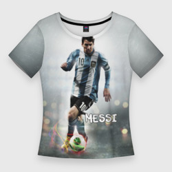 Женская футболка 3D Slim Leo Messi