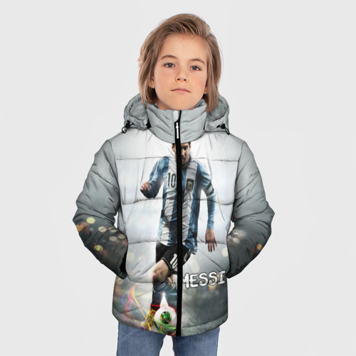 Зимняя куртка для мальчиков 3D Leo Messi, цвет светло-серый - фото 3