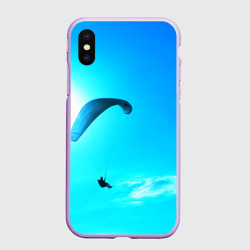 Чехол для iPhone XS Max матовый Прыжок с парапланом