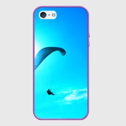 Чехол для iPhone 5/5S матовый Прыжок с парапланом