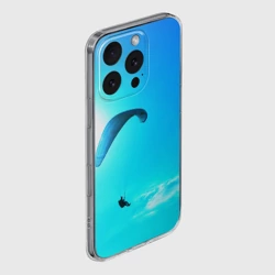 Чехол для iPhone 16 Pro силиконовый с защитой камеры Прыжок с парапланом - фото 2