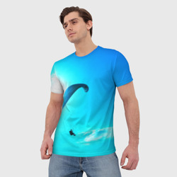 Мужская футболка 3D Прыжок с парапланом - фото 2