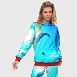 Женский костюм с толстовкой 3D Прыжок с парапланом - фото 2