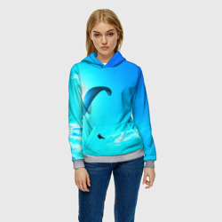 Женская толстовка 3D Прыжок с парапланом - фото 2