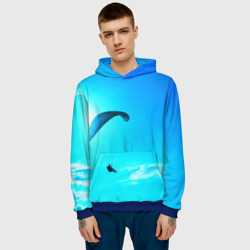 Мужская толстовка 3D Прыжок с парапланом - фото 2