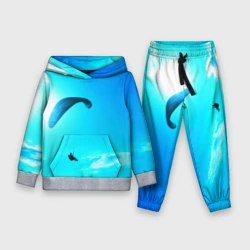 Детский костюм с толстовкой 3D Прыжок с парапланом