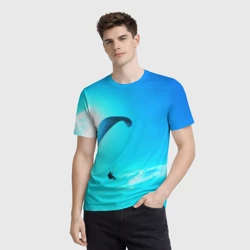 Мужская футболка 3D Прыжок с парапланом - фото 2