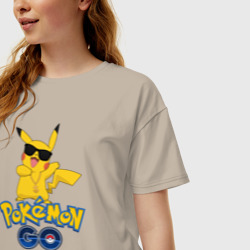Женская футболка хлопок Oversize Pokemon GO - фото 2